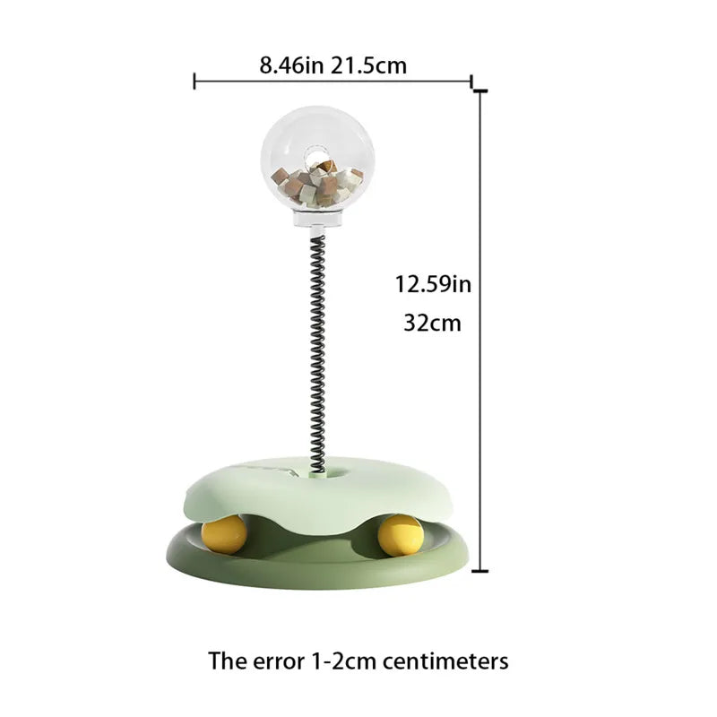 Supet Cat Toy Spring Turntable Food Leakage Device Cat Teaser Pet Supplies