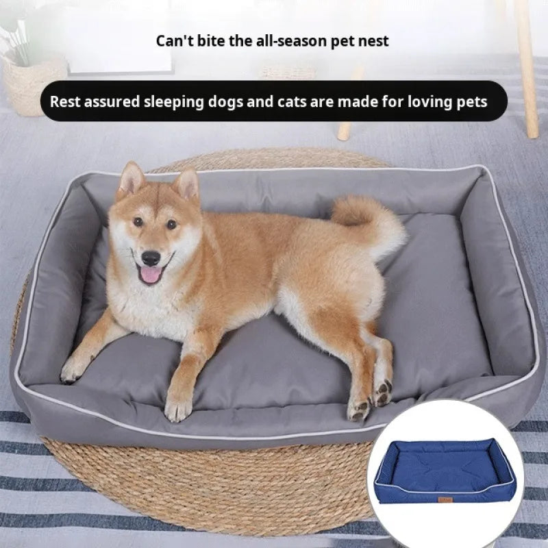 Luxury Large Dog Bed Bite Resistant Wear-Resistant Waterproof Cat Mat Pet Bed for Dogs Soft High Rebound Sofa Puppy Accessories