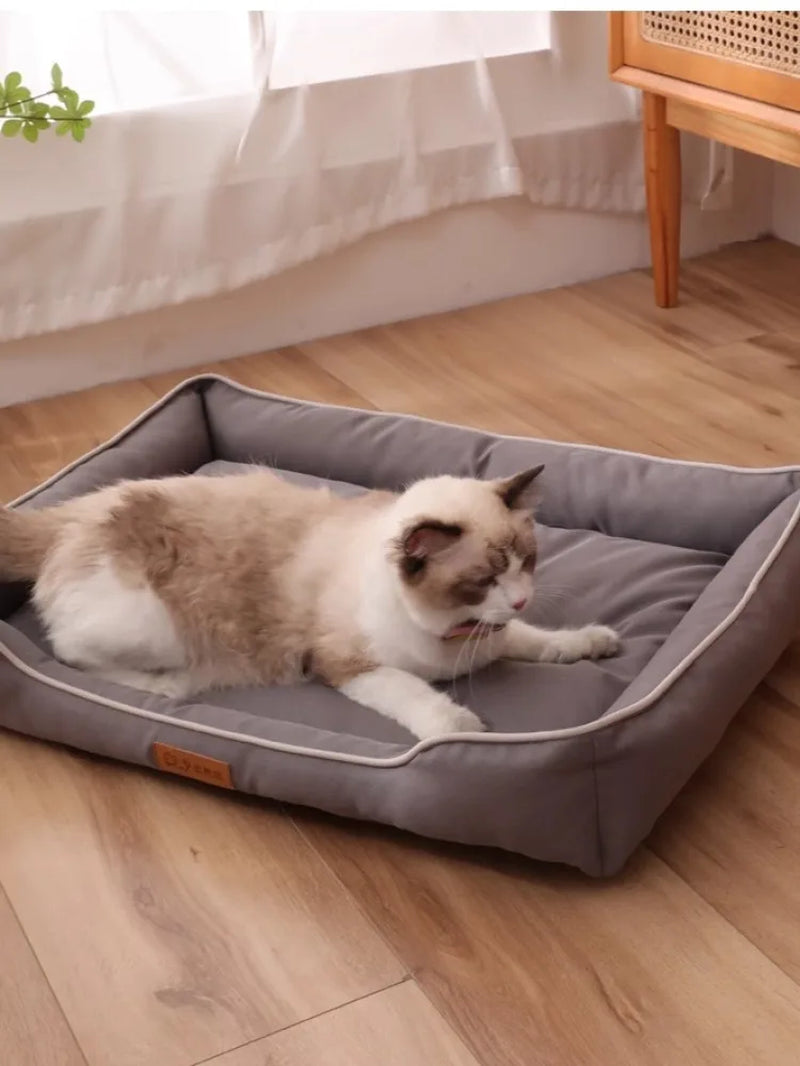 Luxury Large Dog Bed Bite Resistant Wear-Resistant Waterproof Cat Mat Pet Bed for Dogs Soft High Rebound Sofa Puppy Accessories