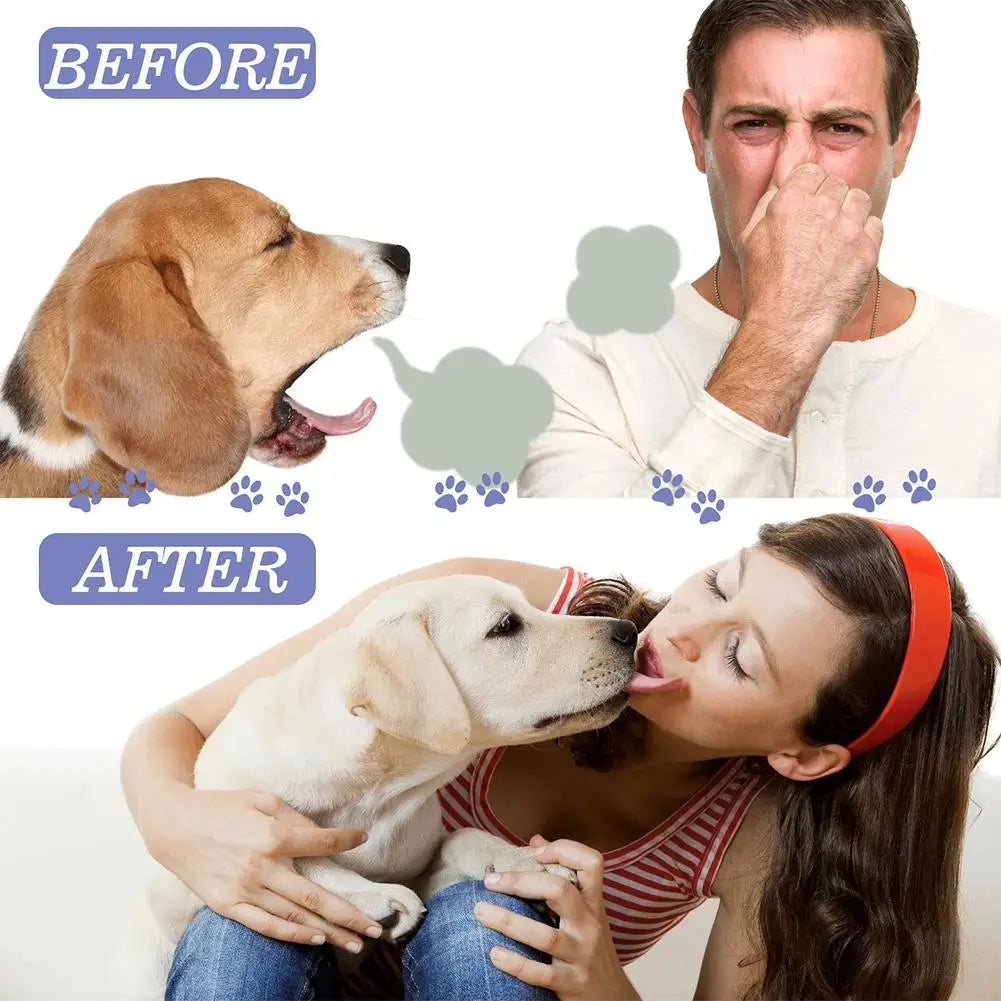 Pet Teeth Cleaning Spray Oral Care Remove Tooth Stains Keep Fresh Breath for Cats and Dogs Whitening Remove Bad Breath